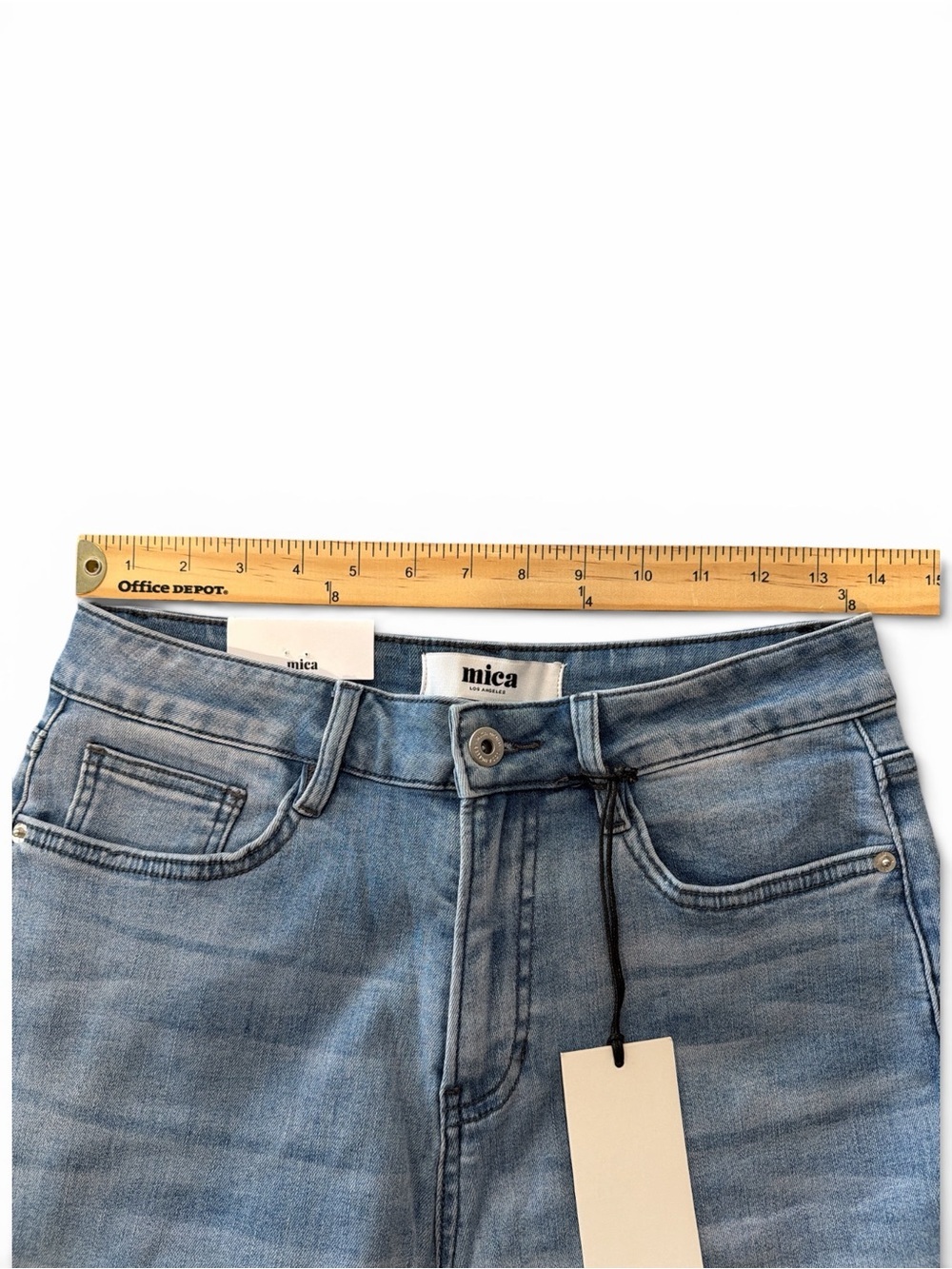 Mica Wide Leg Jean Womens Size 28 Light Wash Stretch Comfortable Denim New - Picture 16 of 16